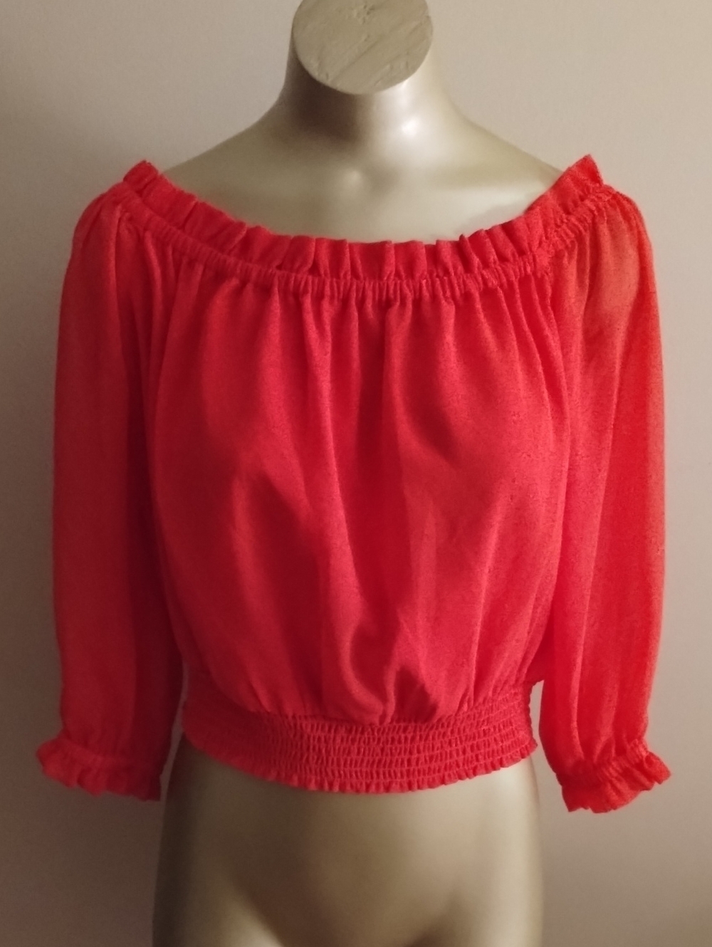 Bebe brightest orange Top